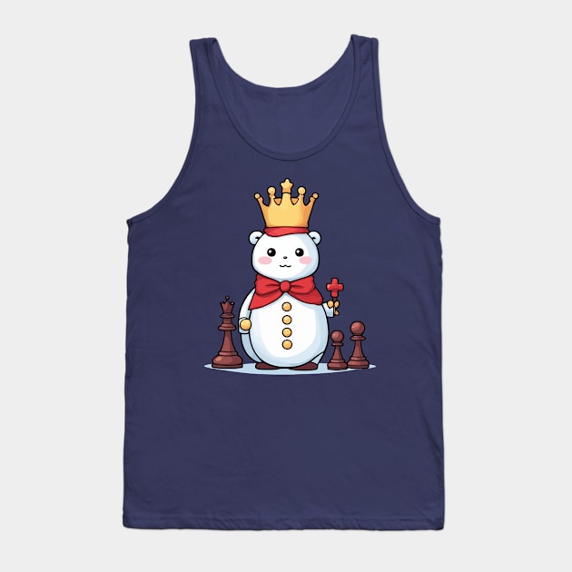 Christmas Chess Snowman Tank Top by Rishirt